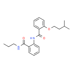 ChemSpider 2D Image | 2-(3-Methylbutoxy)-N-[2-(propylcarbamoyl)phenyl]benzamide | C22H28N2O3