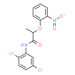 ChemSpider 2D Image | N-(2,5-Dichlorophenyl)-2-(2-nitrophenoxy)propanamide | C15H12Cl2N2O4