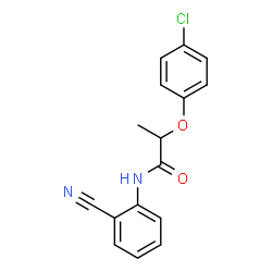 ChemSpider 2D Image | 2-(4-Chlorophenoxy)-N-(2-cyanophenyl)propanamide | C16H13ClN2O2