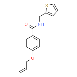 ChemSpider 2D Image | 4-(Allyloxy)-N-(2-thienylmethyl)benzamide | C15H15NO2S
