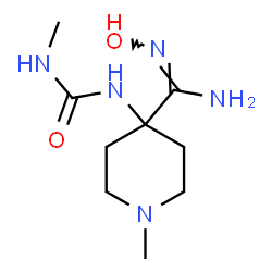 ChemSpider 2D Image | N'-Hydroxy-1-methyl-4-[(methylcarbamoyl)amino]-4-piperidinecarboximidamide | C9H19N5O2