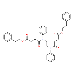 ChemSpider 2D Image | Bis(2-phenylethyl) 4,4'-[1,2-ethanediylbis(phenylimino)]bis(4-oxobutanoate) | C38H40N2O6