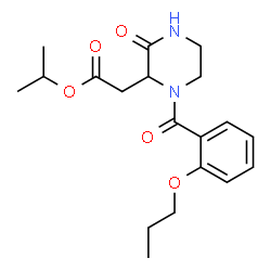 ChemSpider 2D Image | Isopropyl [3-oxo-1-(2-propoxybenzoyl)-2-piperazinyl]acetate | C19H26N2O5