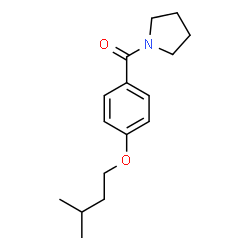 ChemSpider 2D Image | [4-(3-Methylbutoxy)phenyl](1-pyrrolidinyl)methanone | C16H23NO2