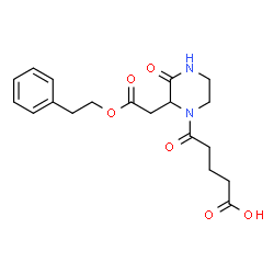 ChemSpider 2D Image | 5-Oxo-5-{3-oxo-2-[2-oxo-2-(2-phenylethoxy)ethyl]-1-piperazinyl}pentanoic acid | C19H24N2O6