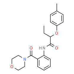 ChemSpider 2D Image | 2-(4-Methylphenoxy)-N-[2-(4-morpholinylcarbonyl)phenyl]butanamide | C22H26N2O4