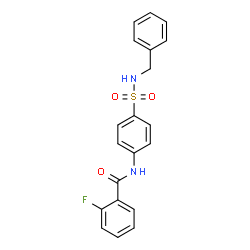 ChemSpider 2D Image | N-[4-(Benzylsulfamoyl)phenyl]-2-fluorobenzamide | C20H17FN2O3S