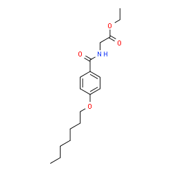 ChemSpider 2D Image | Ethyl N-[4-(heptyloxy)benzoyl]glycinate | C18H27NO4