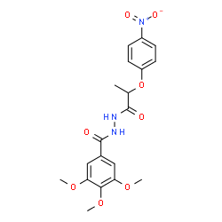 ChemSpider 2D Image | 3,4,5-Trimethoxy-N'-[2-(4-nitrophenoxy)propanoyl]benzohydrazide | C19H21N3O8