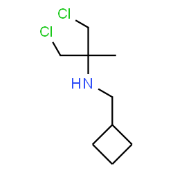 ChemSpider 2D Image | 1,3-Dichloro-N-(cyclobutylmethyl)-2-methyl-2-propanamine | C9H17Cl2N
