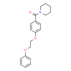 ChemSpider 2D Image | [4-(2-Phenoxyethoxy)phenyl](1-piperidinyl)methanone | C20H23NO3