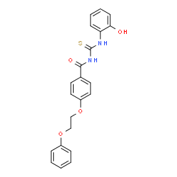 ChemSpider 2D Image | N-[(2-Hydroxyphenyl)carbamothioyl]-4-(2-phenoxyethoxy)benzamide | C22H20N2O4S