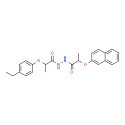 ChemSpider 2D Image | 2-(4-Ethylphenoxy)-N'-[2-(2-naphthyloxy)propanoyl]propanehydrazide | C24H26N2O4