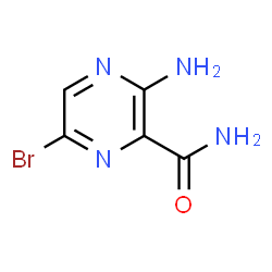 ChemSpider 2D Image | 3-Amino-6-bromo-2-pyrazinecarboxamide | C5H5BrN4O
