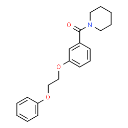 ChemSpider 2D Image | [3-(2-Phenoxyethoxy)phenyl](1-piperidinyl)methanone | C20H23NO3
