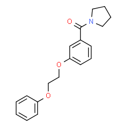 ChemSpider 2D Image | [3-(2-Phenoxyethoxy)phenyl](1-pyrrolidinyl)methanone | C19H21NO3