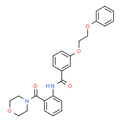 ChemSpider 2D Image | N-[2-(4-Morpholinylcarbonyl)phenyl]-3-(2-phenoxyethoxy)benzamide | C26H26N2O5