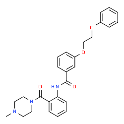 ChemSpider 2D Image | N-{2-[(4-Methyl-1-piperazinyl)carbonyl]phenyl}-3-(2-phenoxyethoxy)benzamide | C27H29N3O4