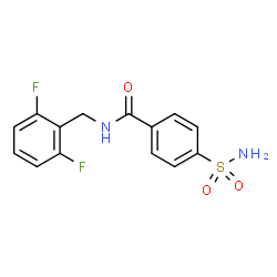ChemSpider 2D Image | N-(2,6-Difluorobenzyl)-4-sulfamoylbenzamide | C14H12F2N2O3S