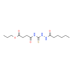 ChemSpider 2D Image | Propyl 4-{[(2-hexanoylhydrazino)carbonothioyl]amino}-4-oxobutanoate | C14H25N3O4S