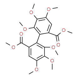 ChemSpider 2D Image | Dimethyl 4,4',5,5',6,6'-hexamethoxy-2,2'-biphenyldicarboxylate | C22H26O10