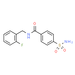 ChemSpider 2D Image | N-(2-Fluorobenzyl)-4-sulfamoylbenzamide | C14H13FN2O3S