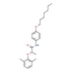 ChemSpider 2D Image | 2-(2,6-Dimethylphenoxy)-N-[4-(heptyloxy)phenyl]propanamide | C24H33NO3