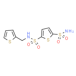 ChemSpider 2D Image | N-(2-Thienylmethyl)-2,5-thiophenedisulfonamide | C9H10N2O4S4
