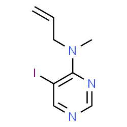 ChemSpider 2D Image | N-Allyl-5-iodo-N-methyl-4-pyrimidinamine | C8H10IN3