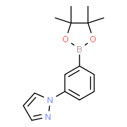 ChemSpider 2D Image | 1-(3-(4,4,5,5-Tetramethyl-1,3,2-dioxaborolan-2-yl)phenyl)-1H-pyrazole | C15H19BN2O2