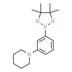 ChemSpider 2D Image | 1-(3-(4,4,5,5-Tetramethyl-1,3,2-dioxaborolan-2-yl)phenyl)piperidine | C17H26BNO2
