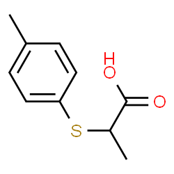 ChemSpider 2D Image | 2-[(4-methylphenyl)thio]propanoic acid | C10H12O2S