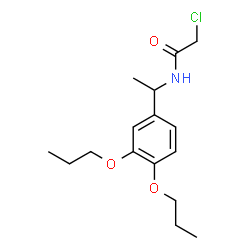 ChemSpider 2D Image | 2-Chloro-N-[1-(3,4-dipropoxyphenyl)ethyl]acetamide | C16H24ClNO3