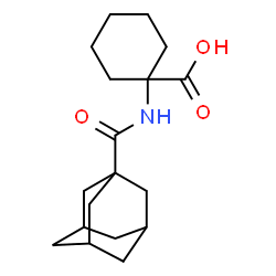 ChemSpider 2D Image | 1-[(1-adamantylcarbonyl)amino]cyclohexanecarboxylic acid | C18H27NO3