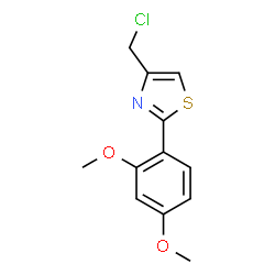 ChemSpider 2D Image | 4-(Chloromethyl)-2-(2,4-dimethoxyphenyl)thiazole | C12H12ClNO2S