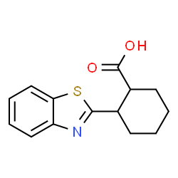 ChemSpider 2D Image | 2-(2-Benzothiazolyl)cyclohexanecarboxylic acid | C14H15NO2S