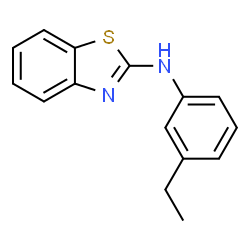 ChemSpider 2D Image | N-(3-Ethylphenyl)-1,3-benzothiazol-2-amine | C15H14N2S
