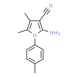 ChemSpider 2D Image | 2-Amino-4,5-dimethyl-1-(4-methylphenyl)-1H-pyrrole-3-carbonitrile | C14H15N3