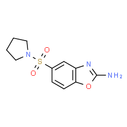 ChemSpider 2D Image | 5-(1-Pyrrolidinylsulfonyl)-1,3-benzoxazol-2-amine | C11H13N3O3S