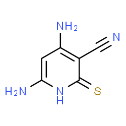 ChemSpider 2D Image | 4,6-diamino-2-mercaptonicotinonitrile | C6H6N4S