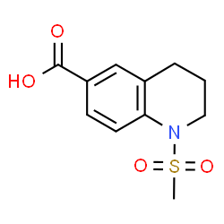 ChemSpider 2D Image | 1-methanesulfonyl-3,4-dihydro-2H-quinoline-6-carboxylic acid | C11H13NO4S