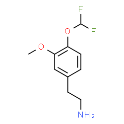 ChemSpider 2D Image | 2-[4-(Difluoromethoxy)-3-methoxyphenyl]ethanamine | C10H13F2NO2