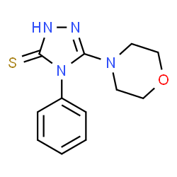 ChemSpider 2D Image | 5-morpholin-4-yl-4-phenyl-4H-1,2,4-triazole-3-thiol | C12H14N4OS