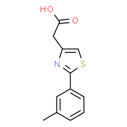 ChemSpider 2D Image | [2-(3-Methylphenyl)-1,3-thiazol-4-yl]acetic acid | C12H11NO2S