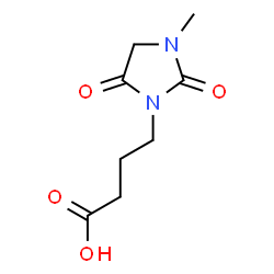 ChemSpider 2D Image | 4-(3-Methyl-2,5-dioxo-1-imidazolidinyl)butanoic acid | C8H12N2O4
