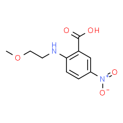 ChemSpider 2D Image | 2-[(2-Methoxyethyl)amino]-5-nitrobenzoic acid | C10H12N2O5