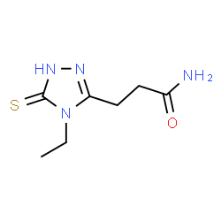 ChemSpider 2D Image | 3-(4-ethyl-5-mercapto-4H-1,2,4-triazol-3-yl)propanamide | C7H12N4OS