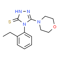 ChemSpider 2D Image | 4-(2-ethylphenyl)-5-morpholin-4-yl-4H-1,2,4-triazole-3-thiol | C14H18N4OS