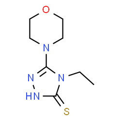 ChemSpider 2D Image | 4-ethyl-5-morpholin-4-yl-4H-1,2,4-triazole-3-thiol | C8H14N4OS