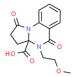 ChemSpider 2D Image | 4-(2-methoxyethyl)-1,5-dioxo-1H,2H,3H,3aH,4H,5H-pyrrolo[1,2-a]quinazoline-3a-carboxylic acid | C15H16N2O5